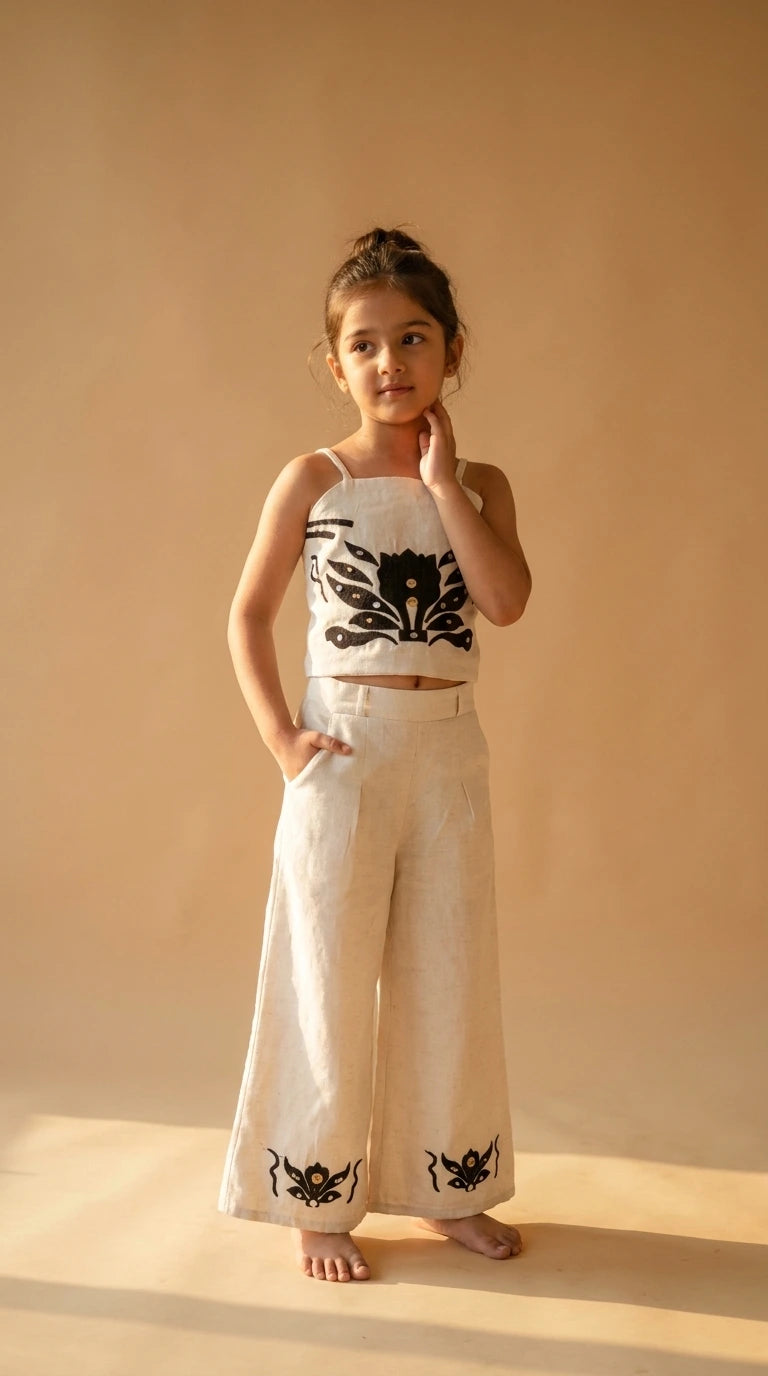 Ivory Handblock Co-ord Set