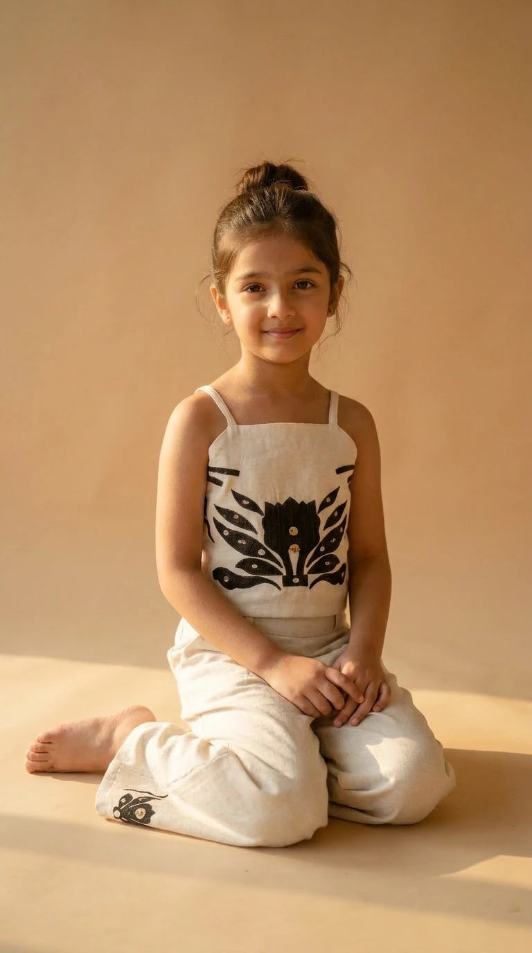 Ivory Handblock Co-ord Set