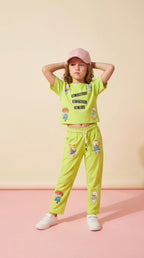 Lime Cartoon Co-ord Set