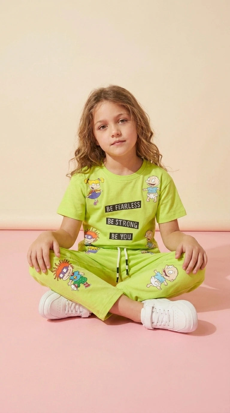 Lime Cartoon Co-ord Set