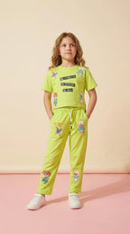 Lime Cartoon Co-ord Set