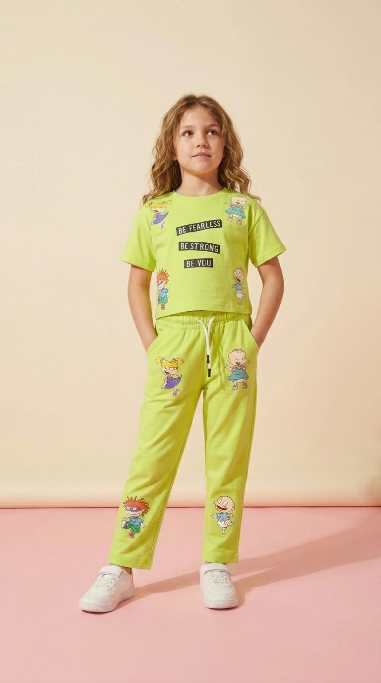 Lime Cartoon Co-ord Set