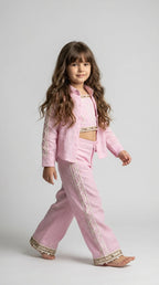 Blush Pink Embroidered Co-ord