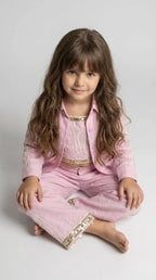 Blush Pink Embroidered Co-ord