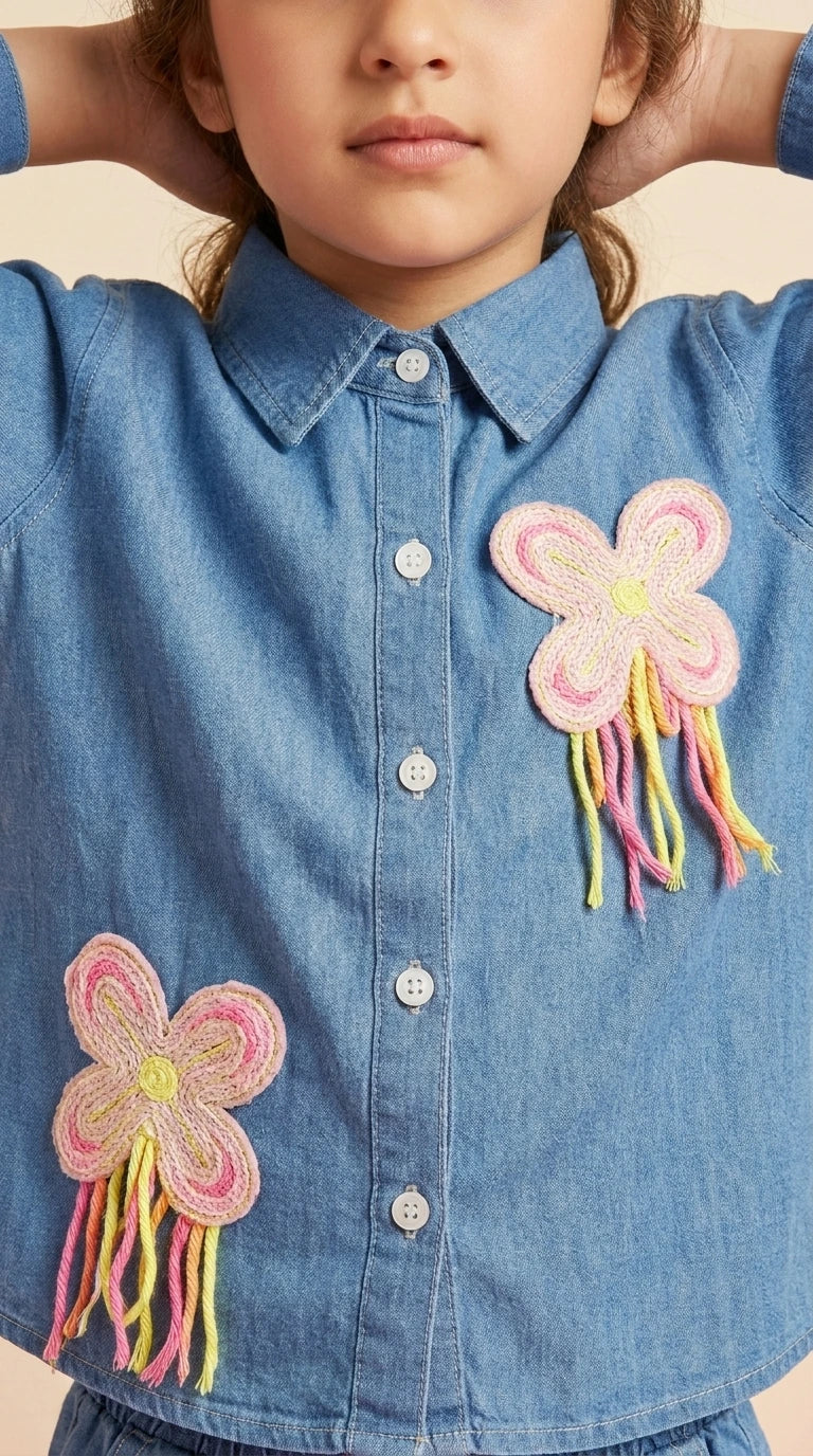 Denim Floral Co-ord Set