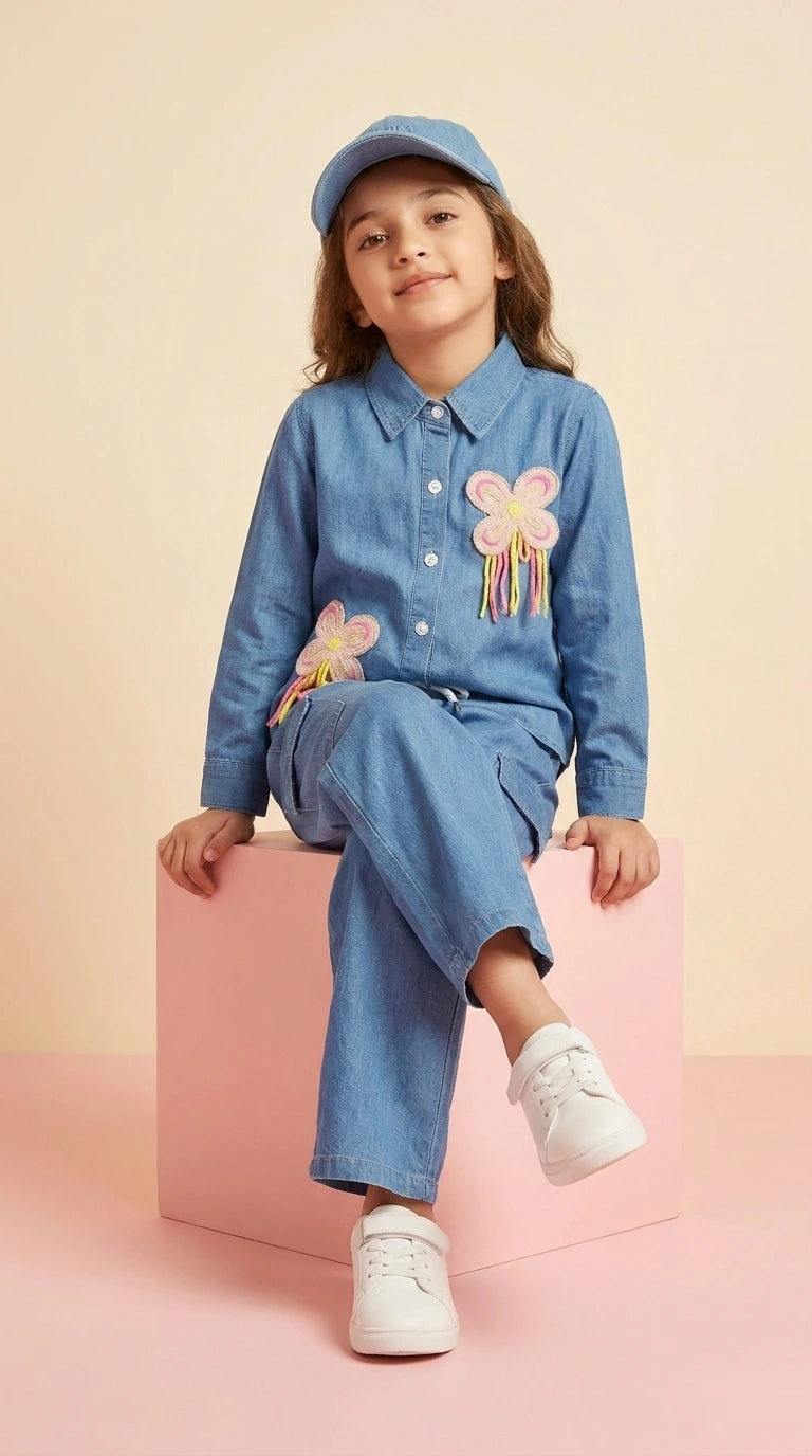 Denim Floral Co-ord Set