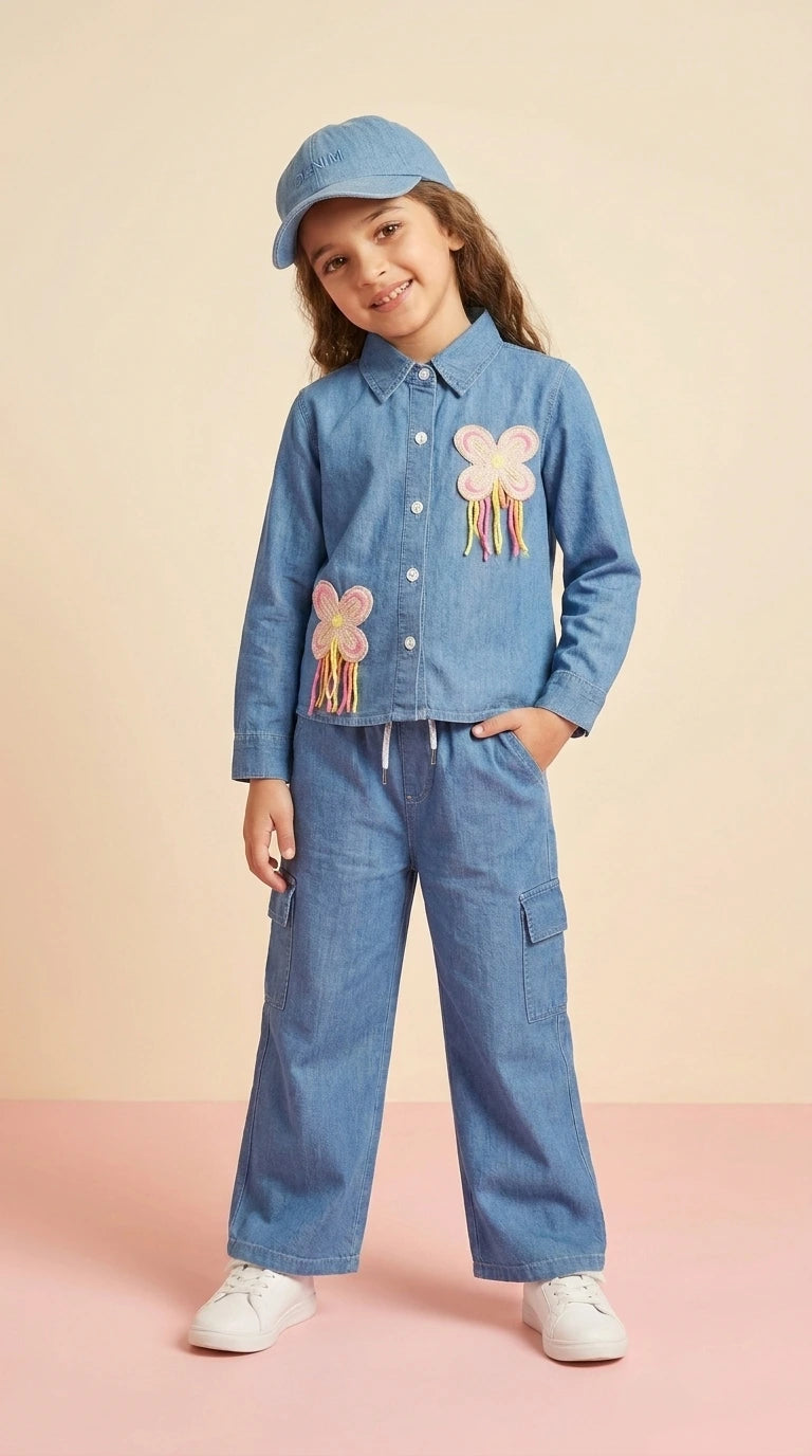 Denim Floral Co-ord Set