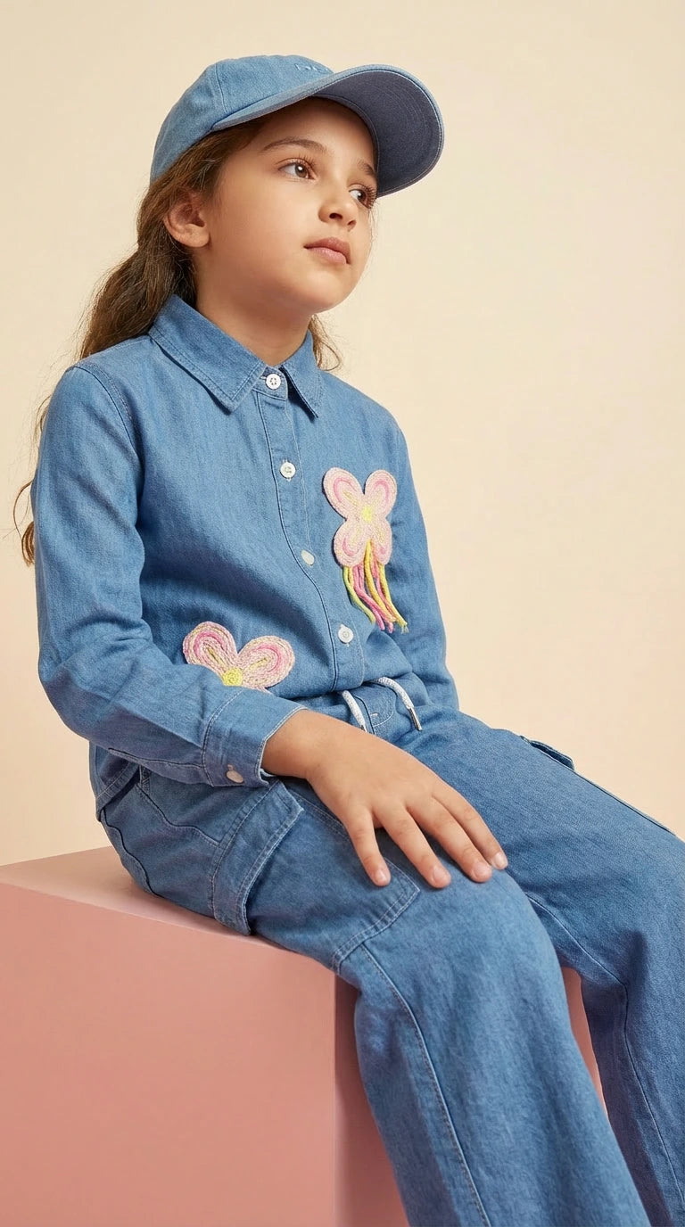 Denim Floral Co-ord Set