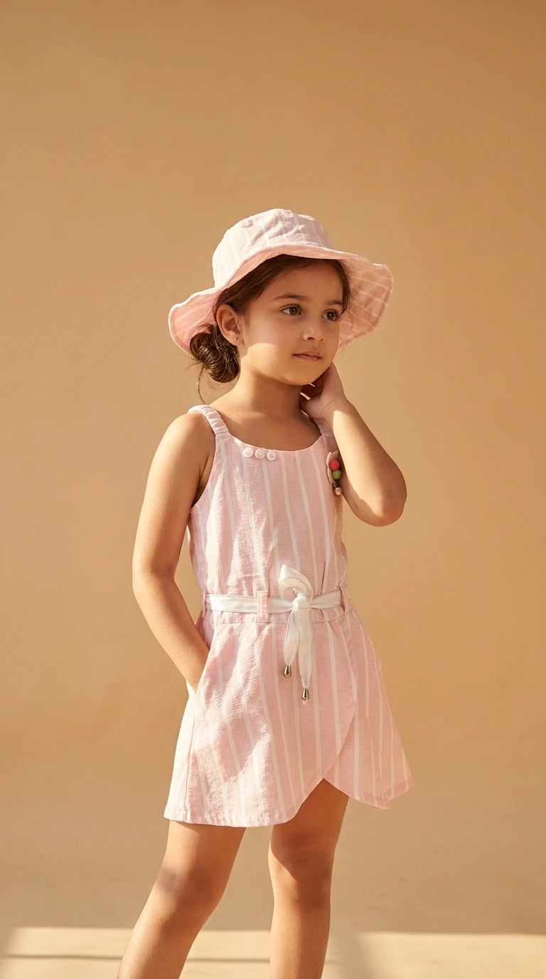 ETHNIA Blush Summer Stripe Dress