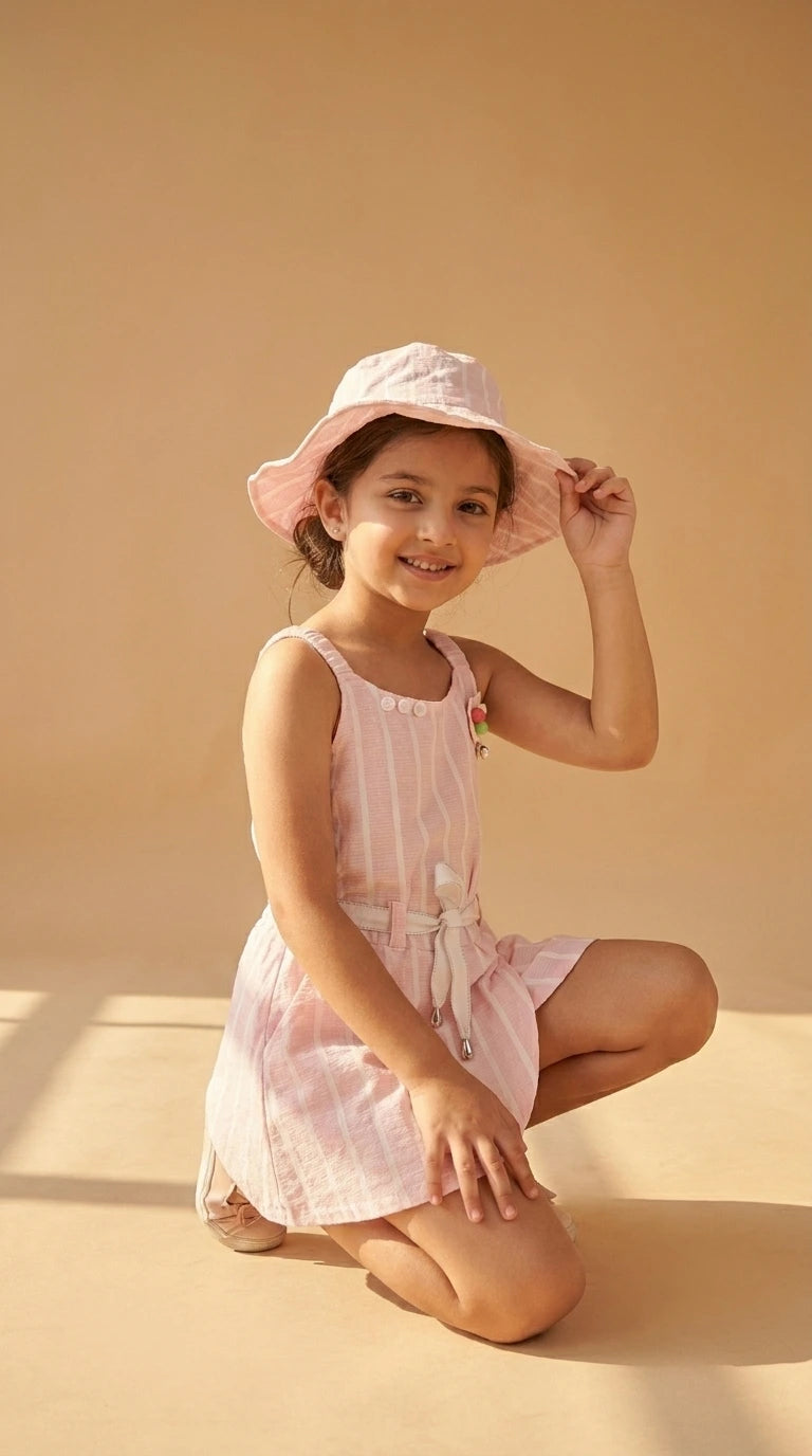 ETHNIA Blush Summer Stripe Dress
