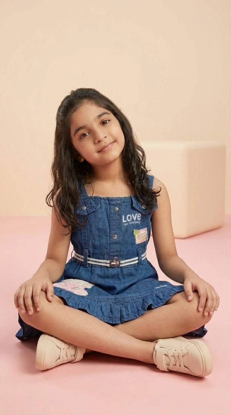 ETHNIA Denim Teddy Dress