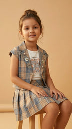 ETHNIA Vintage Check Co-ord Set