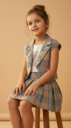 ETHNIA Vintage Check Co-ord Set