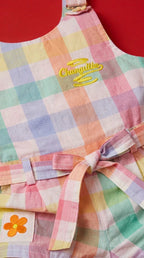 ETHNIA Pastel Check Summer Romper Set
