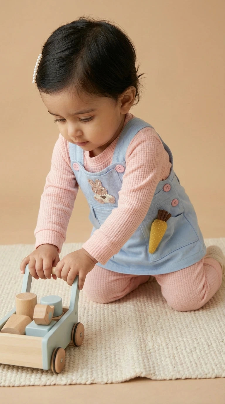 ETHNIA Little Bunny Denim Look Set