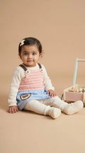 ETHNIA Pastel Knit Dungaree Set