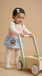 ETHNIA Pastel Knit Dungaree Set