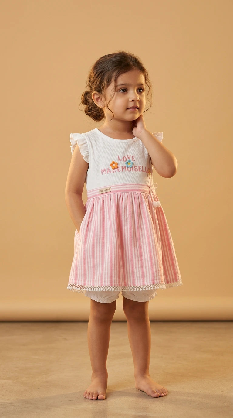 ETHNIA Candy Stripe Layered Dress