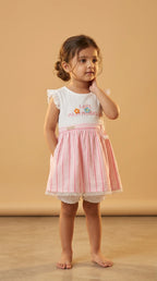 ETHNIA Candy Stripe Layered Dress
