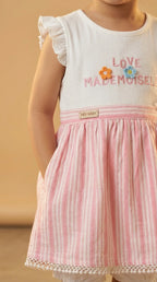 ETHNIA Candy Stripe Layered Dress