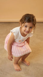 ETHNIA Candy Stripe Layered Dress