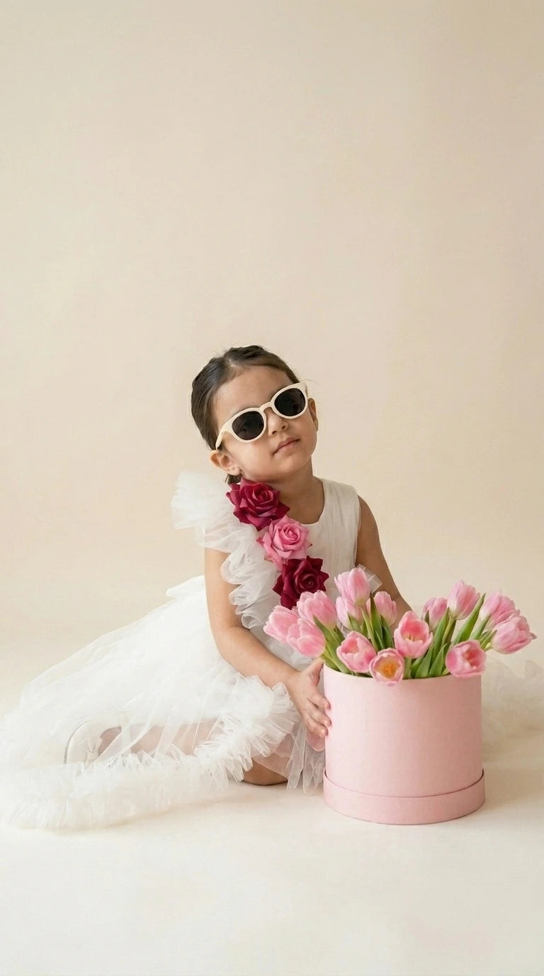 Ivory Floral Garden Dress