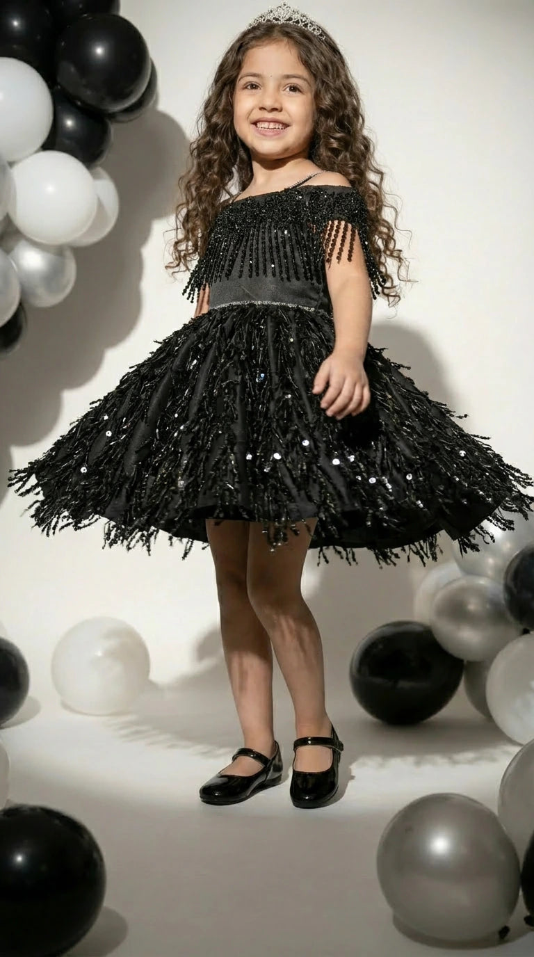 Black Royal Party Dress