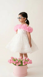 White Blossom Party Dress