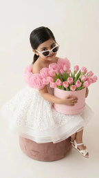 White Blossom Party Dress