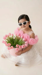 White Blossom Party Dress