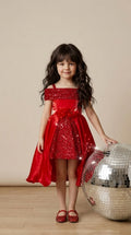 Ruby Red Glam Party Dress