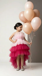 Rosette Dream Cascade Party Dress