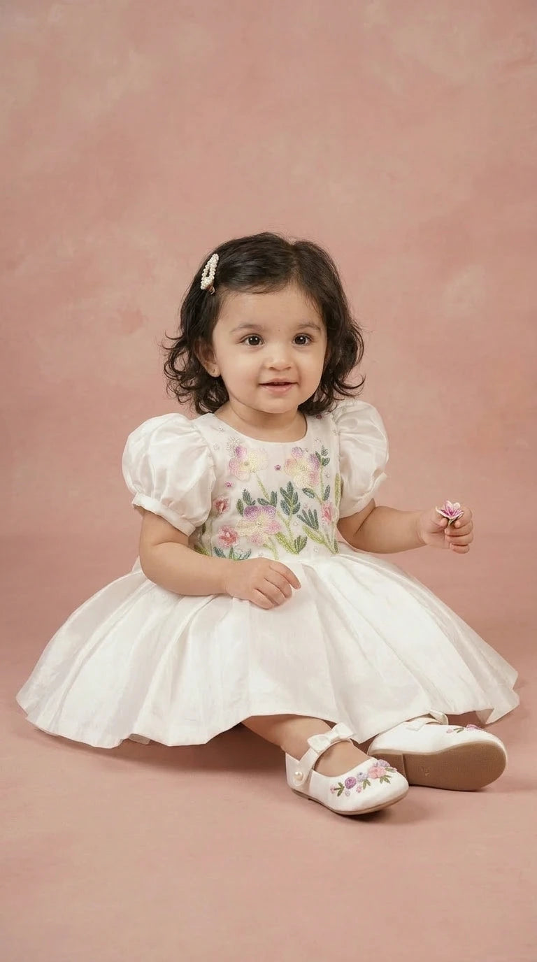 Baby Ivory Floral Dress