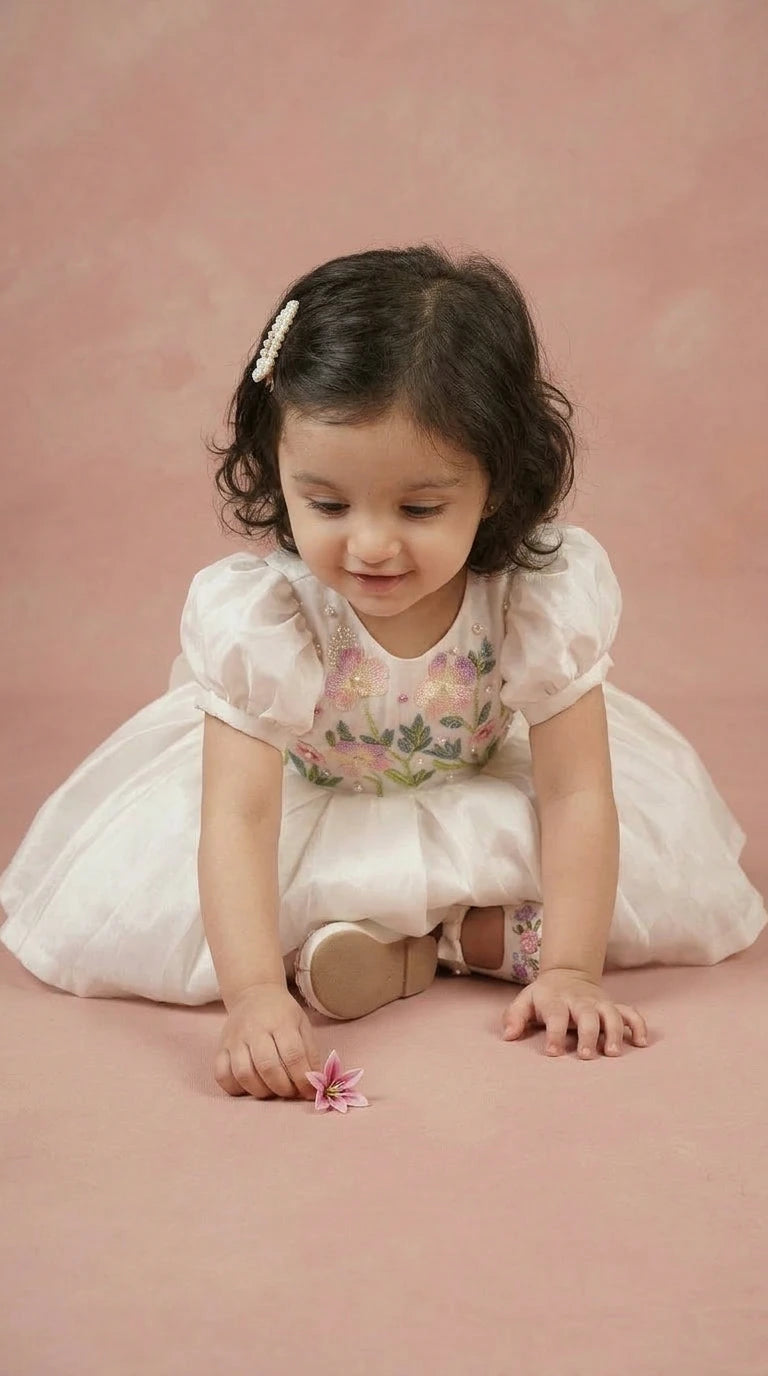 Baby Ivory Floral Dress
