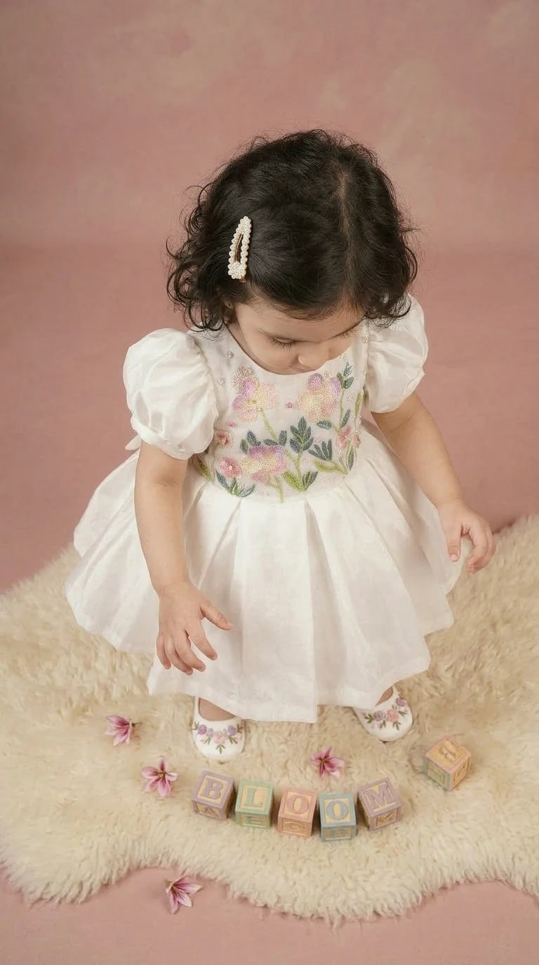 Baby Ivory Floral Dress