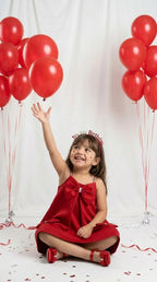 Classic Red Bow Party Dress