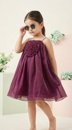 Wine Bloom Party Dress