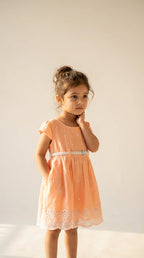 Peach Lace Everyday Dress