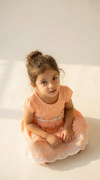 Peach Lace Everyday Dress