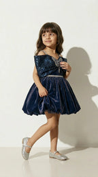 Royal Butterfly Bow Bubble Dress – Plum