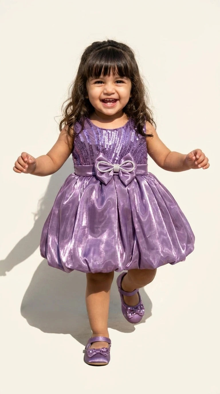 Lavender Sparkle Bubble Dress