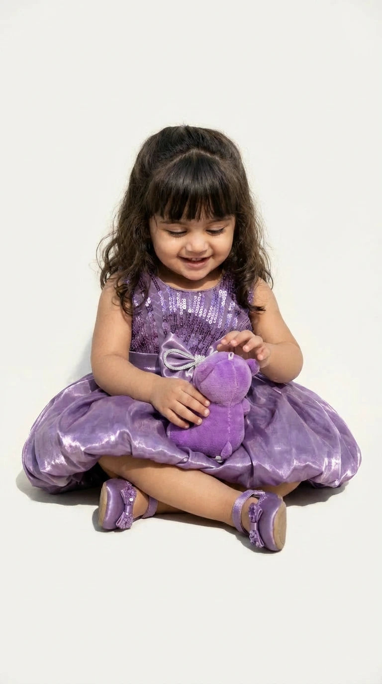 Lavender Sparkle Bubble Dress