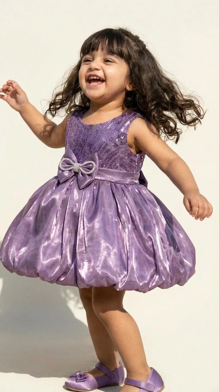 Lavender Sparkle Bubble Dress
