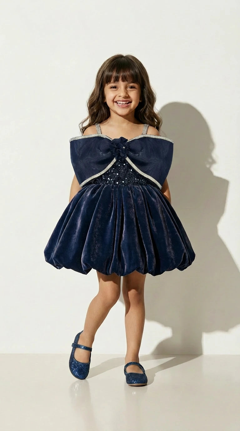 Midnight Royale Bubble Party Dress