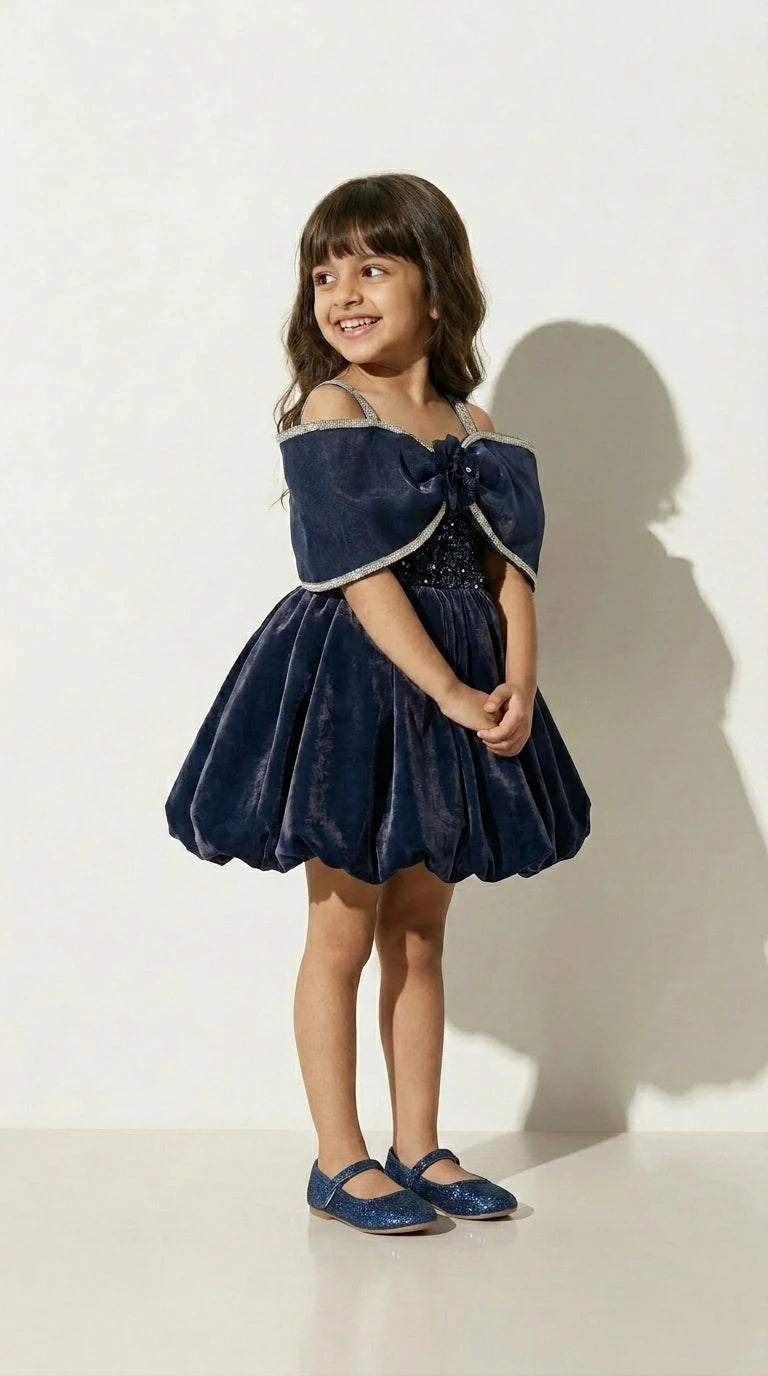 Midnight Royale Bubble Party Dress