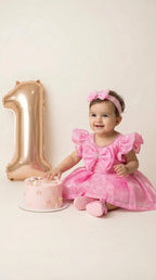 Pink Princess Bow Baby Dress (Birthday Special)