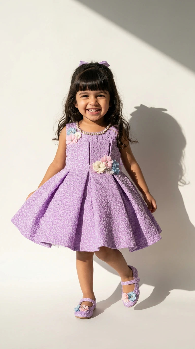 Lavender Bloom Party Dress