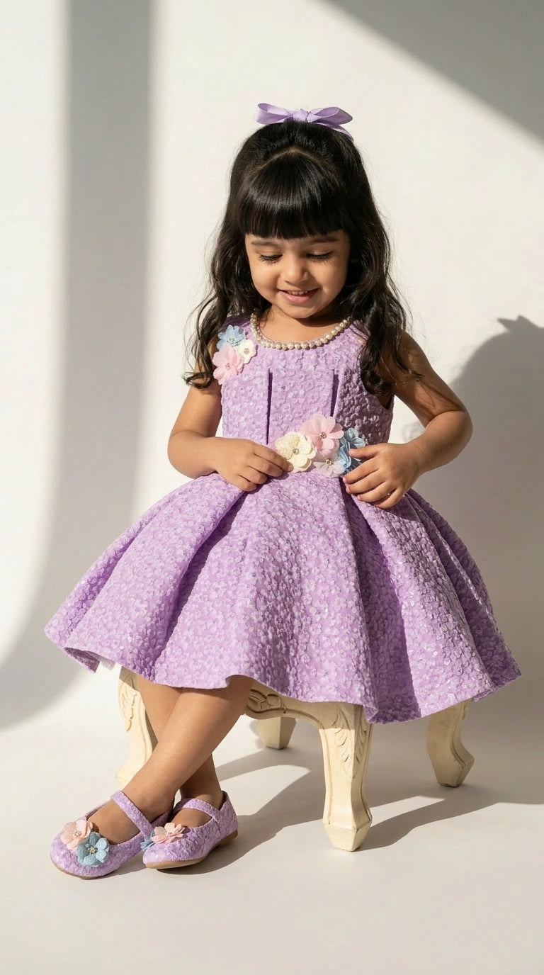 Lavender Bloom Party Dress