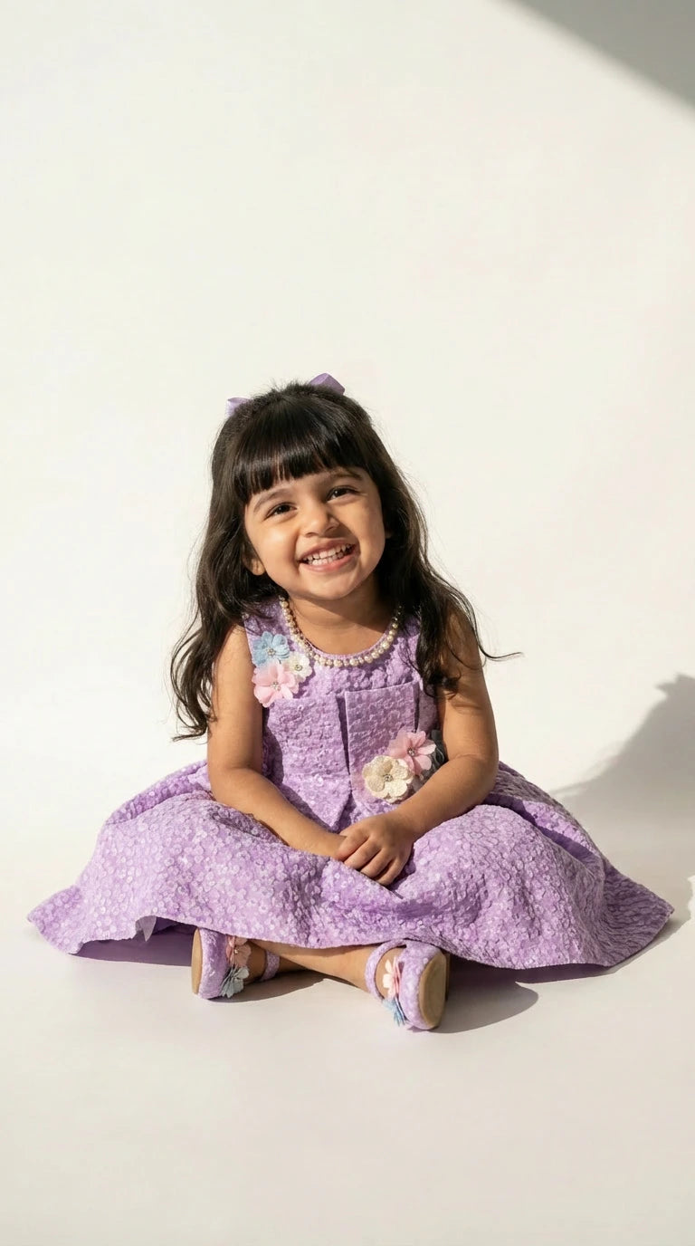 Lavender Bloom Party Dress