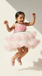 Blush Ruffle Party Dress